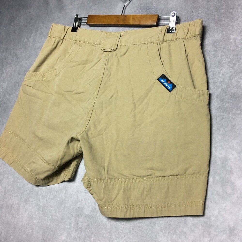 Kavu Mens‎ Trail Shorts size XXL 38 to 40 Light Brown Tan Cotton Elastic Waist